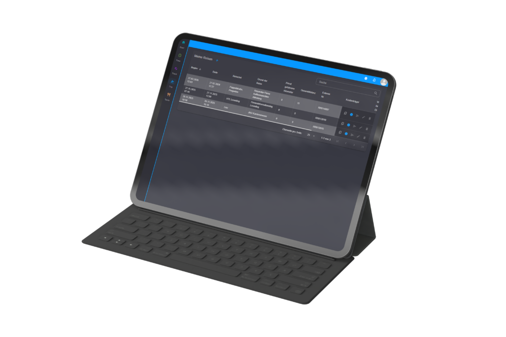 eCOUNT TRIP | Ansicht am Tablet