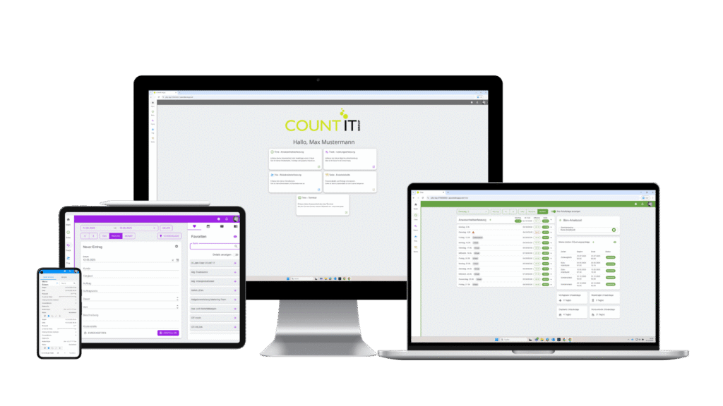 eCOUNT PEOPLE | Alle Module auf verschiedenen Geräten