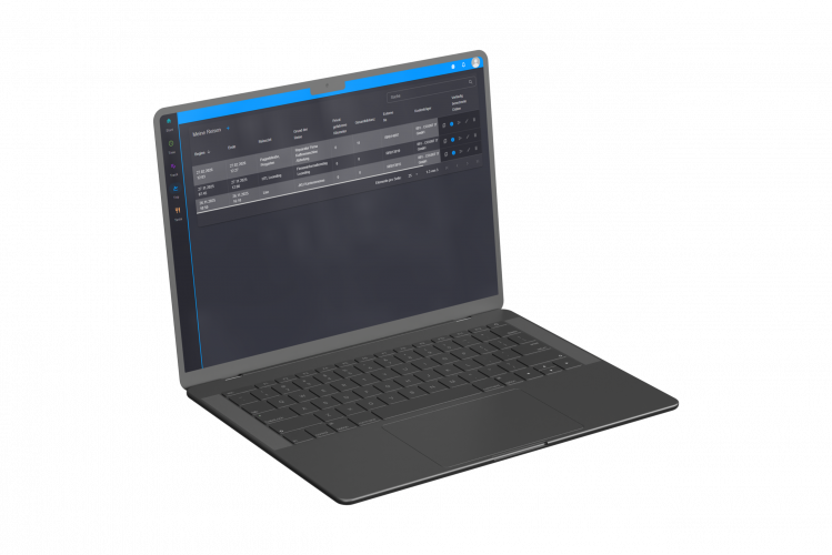 eCOUNT TRIP | Ansicht von Dienstreisen am Laptop